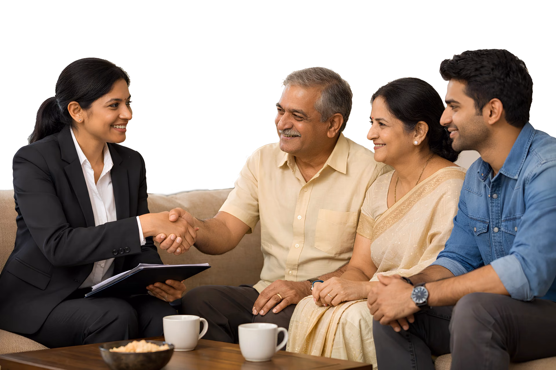 A family meeting with a financial advisor